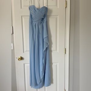 David’s Bridal Strapless Chiffon Dress